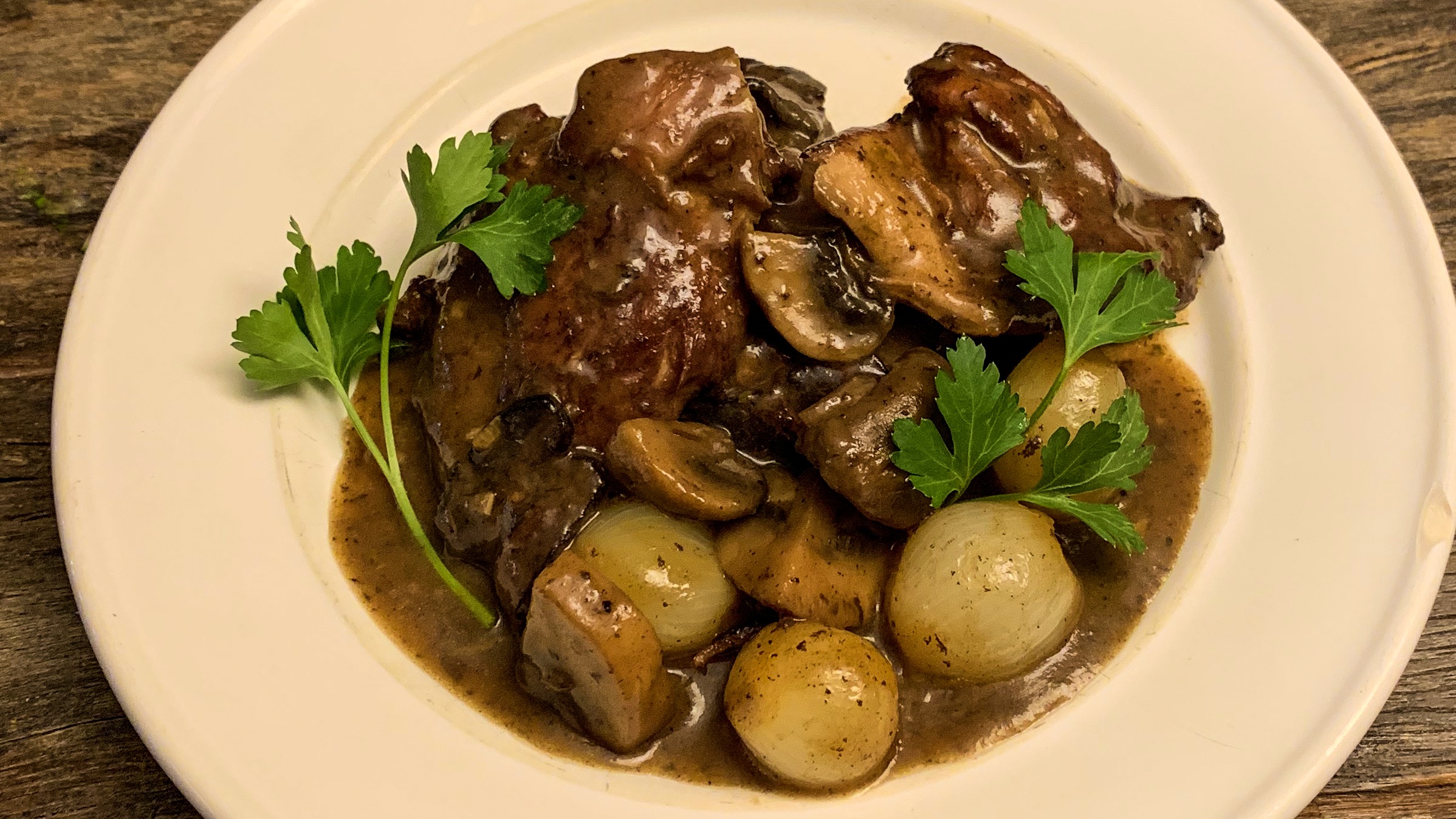 Coq au vin, czyli kurczak w winie